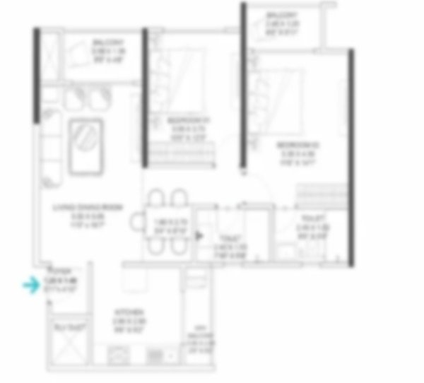 3bhk luxe unit plan